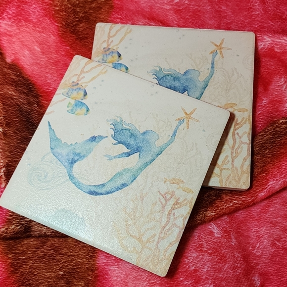 Thirstystone 2 Piece Under The Sea Mermaid Coaster Set - Picture 4 of 8